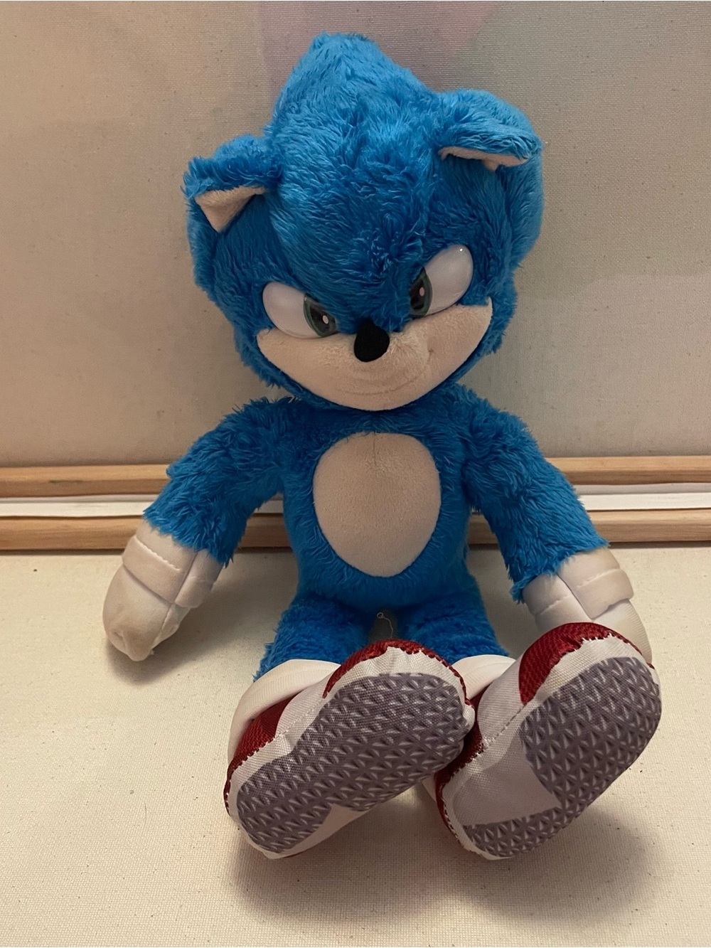 Sonic the Hedgehog Plush Hedgehog Toy with Red Shoes - Kids Soft Stuffed Animal